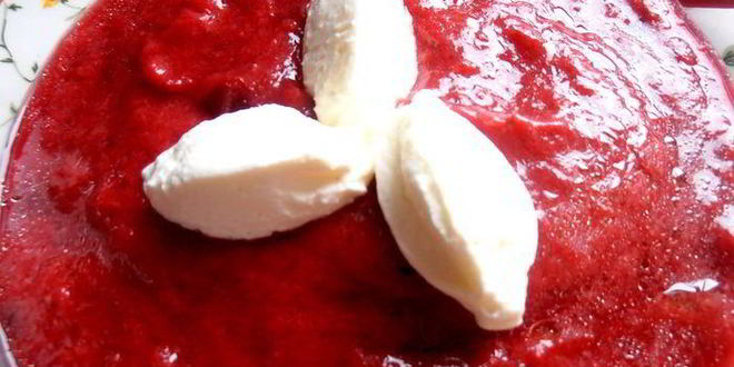 Рецепт гаспачо из ревеня и вишни