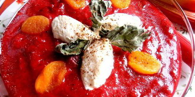 Рецепт гаспачо из ревеня и вишни