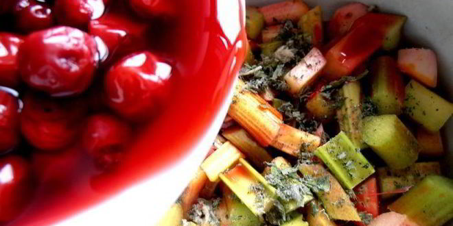 Рецепт гаспачо из ревеня и вишни