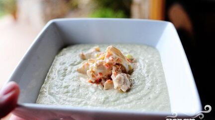 Рецепт Гаспачо с крабовым салатом