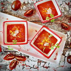 Рецепт Гаспачо с печенью трески