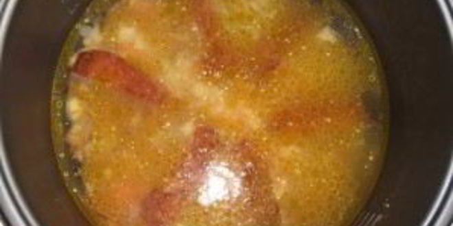 Рецепт горохового супа на копченых ребрышках