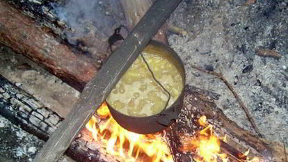 Рецепт Горохового супа на костре