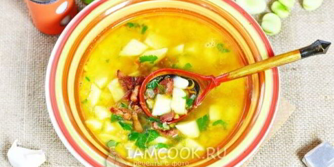 Рецепт горохового супа с беконом