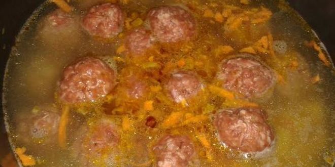 Рецепт горохового супа с фрикадельками