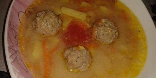 Рецепт горохового супа с фрикадельками