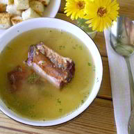 Рецепт Горохового супа с копченостями в мультиварке