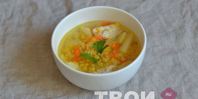 Рецепт горохового супа с курицей
