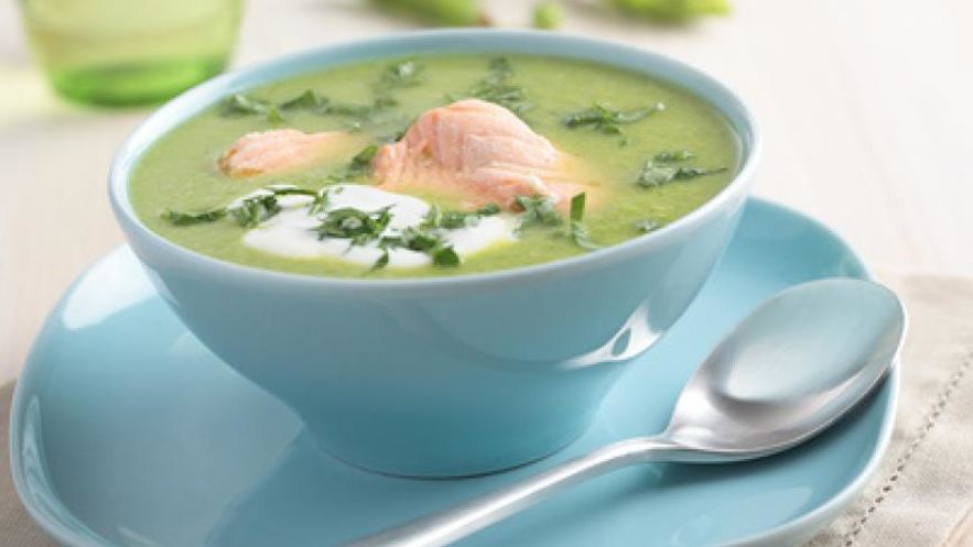 Рецепт горохового супа с лососем