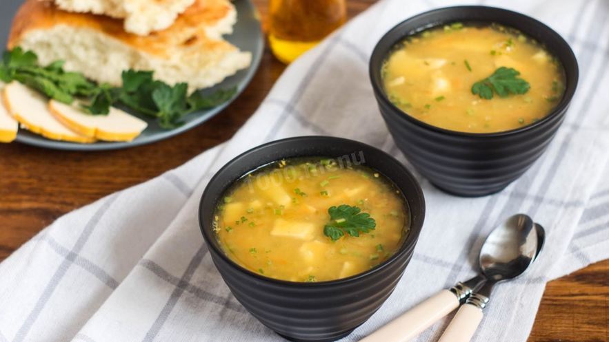 Рецепт горохового супа с сыром
