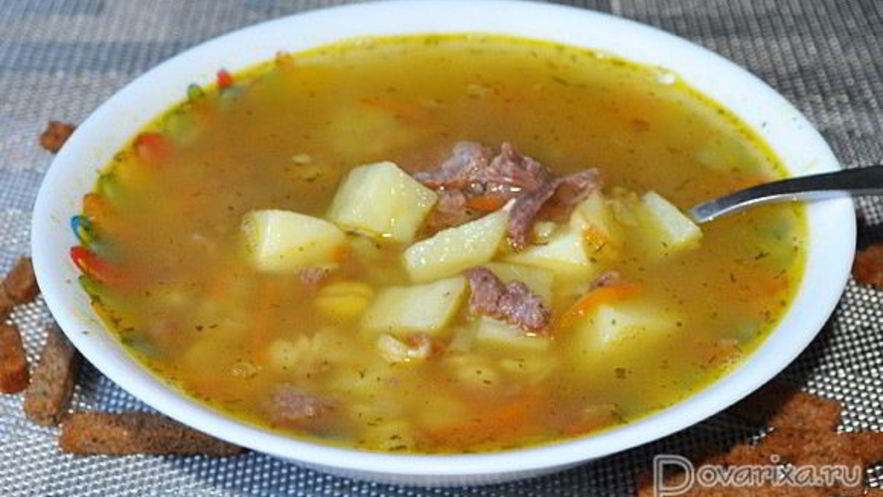 Рецепт горохового супа с тушенкой