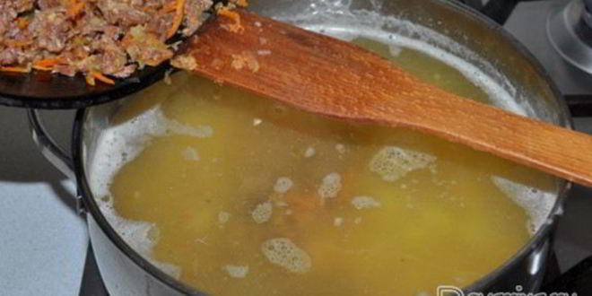 Рецепт горохового супа с тушенкой