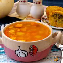 Гороховый суп с тыквой