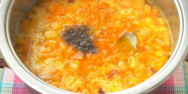 Рецепт горохового супа с тыквой