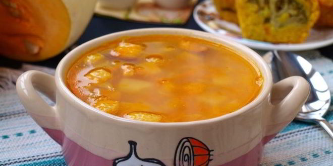 Рецепт горохового супа с тыквой