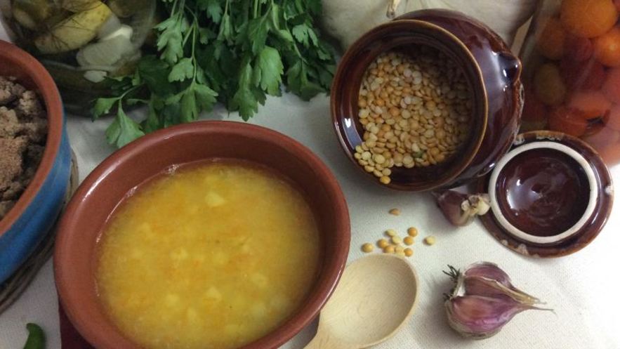 Рецепт густого постного горохового супа