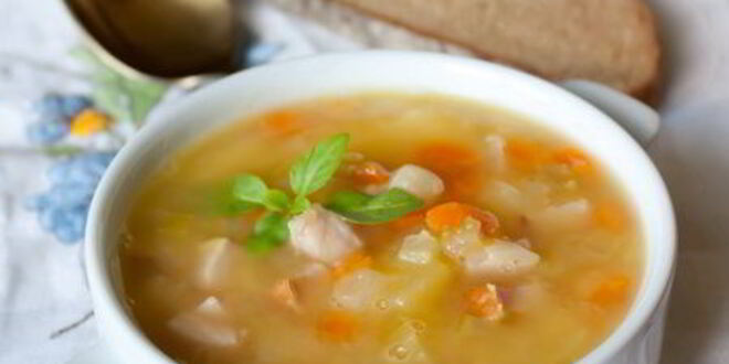 Рецепт простого горохового супа с ветчиной