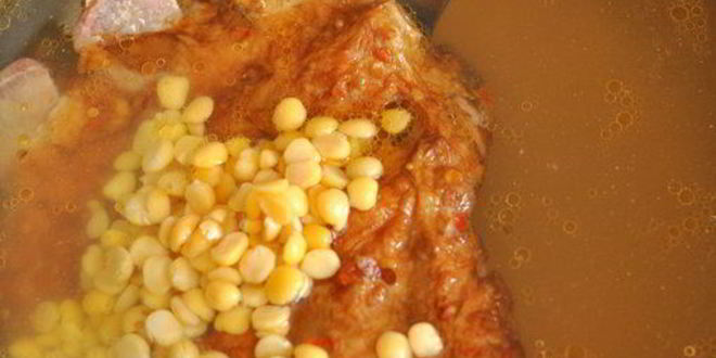 Рецепт супа горохового с копчеными ребрышками