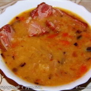 Рецепт Супа горохового с рулькой поросячьей