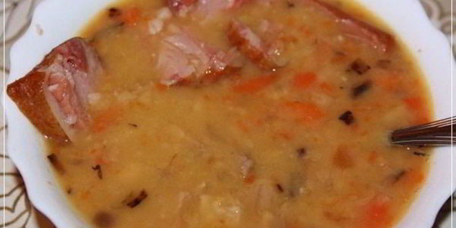 Рецепт супа горохового с рулькой поросячьей