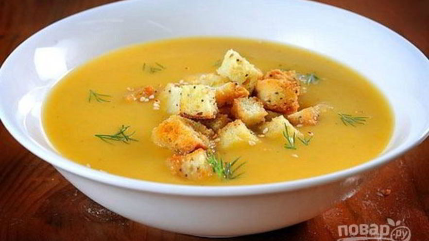 Рецепт супа горохового с сухариками