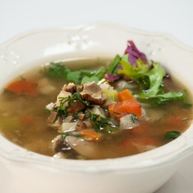 Рецепт Супа из камбалы с рисом и горохом