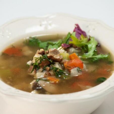 Рецепт Супа из камбалы с рисом и горохом