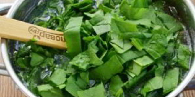 Рецепт супа из шпината и бараньего гороха