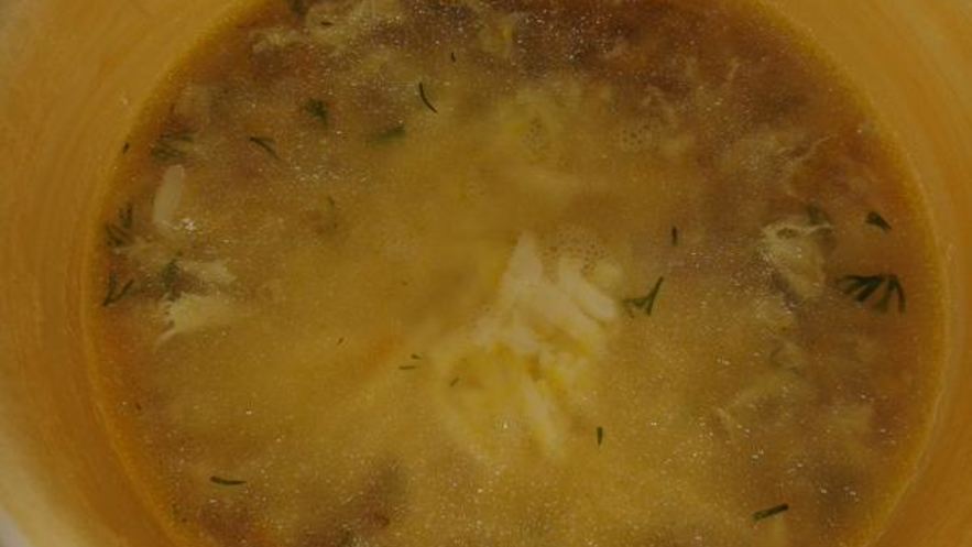 Рецепт гречневого супа с сыром и яичными хлопьями