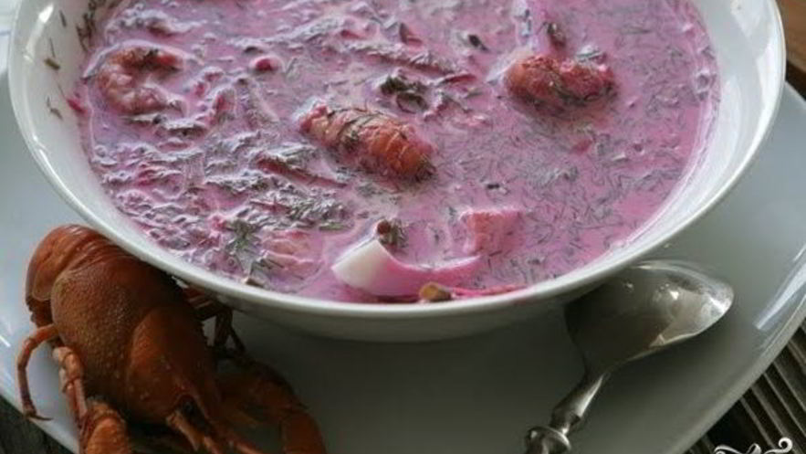 Рецепт холодника с раками