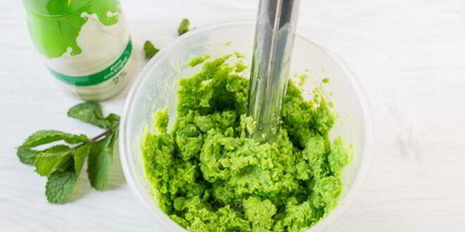 Рецепт холодного йогуртового супа с горошком и мятой