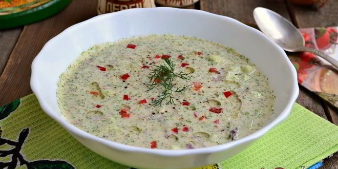 Рецепт холодного огуречного супа