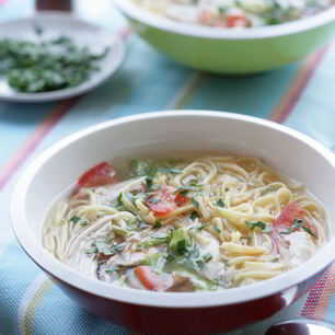 Рецепт Холодного острого супа с овощами и лапшой