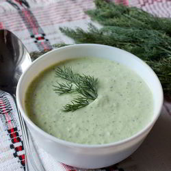 Рецепт Холодного сливочного супа из огурца