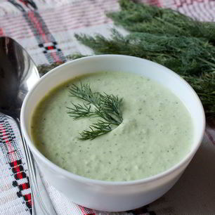 Рецепт Холодного сливочного супа из огурца