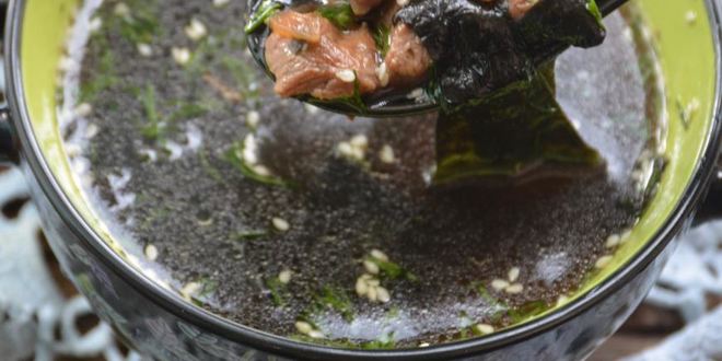 Рецепт холодного супа из морской капусты