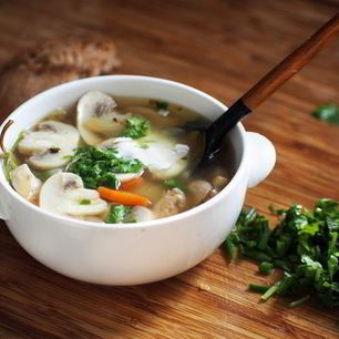 Рецепт Холодного супа с шампиньонами и курицей