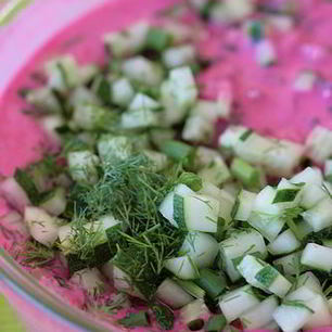 Рецепт Свекольника — холодного супа из свеклы