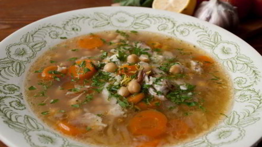 Рецепт куриного супа с нутом