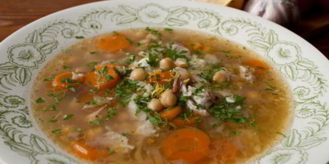 Рецепт куриного супа с нутом