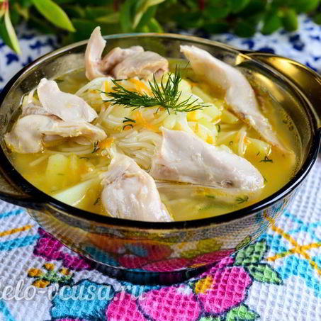 Рецепт Куриного супа с вермишелью и картошкой