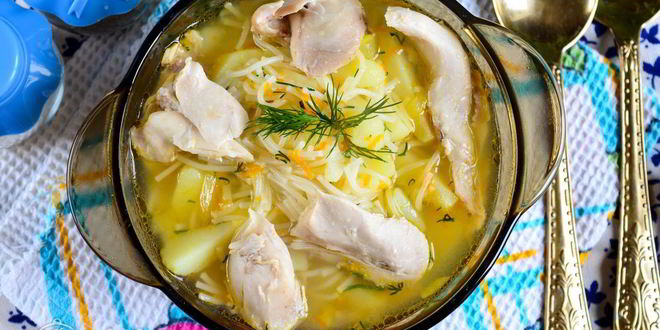 Рецепт куриного супа с вермишелью и картошкой