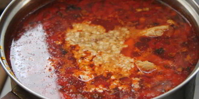 Рецепт куриного томатного супа с перцем и кукурузой