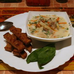 Рецепт Молочного супа с грибами