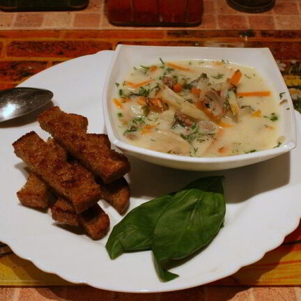 Рецепт Молочного супа с грибами