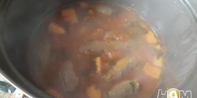 Рецепт мясных куббэ в кислом супе