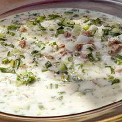 Рецепт Ашхабадской окрошки с бараниной