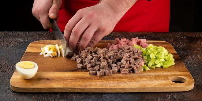 Рецепт мясной окрошки сборной