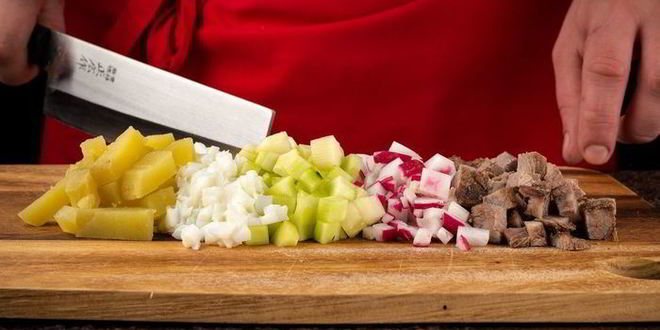 Рецепт мясной окрошки