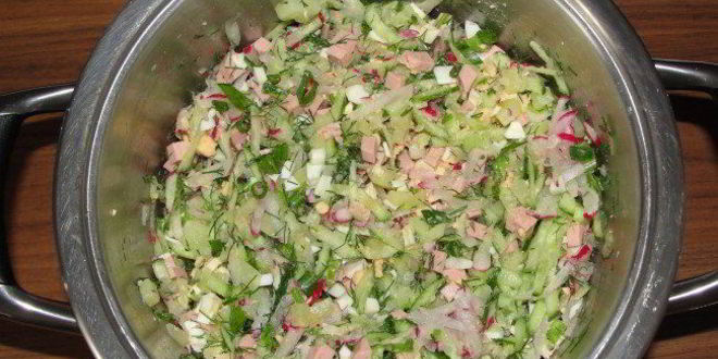 Рецепт окрошки без кваса